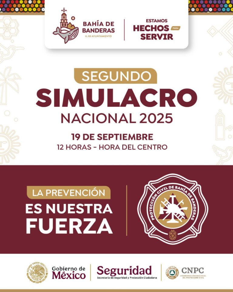 Bahía de Banderas listo para el Simulacro Nacional 2025